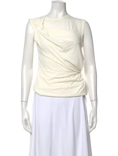 Pre-owned Alexander Wang Crew Neck Sleeveless Top In White