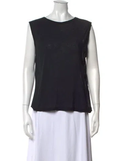 Pre-owned Alexander Wang Crew Neck Sleeveless T-shirt In Black