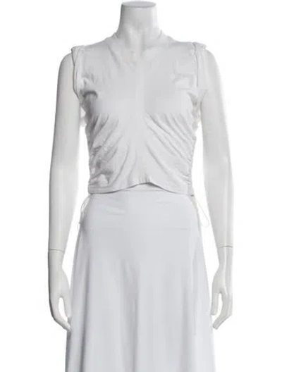 Pre-owned Alexander Wang Crew Neck Sleeveless T-shirt In White