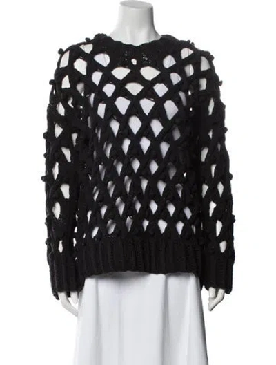 Pre-owned Alexander Wang Crew Neck Sweater In Black
