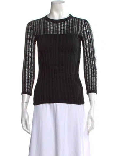 Pre-owned Alexander Wang Crew Neck Sweater In Black
