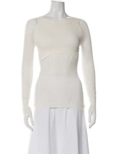 Pre-owned Alexander Wang Crew Neck Sweater In White