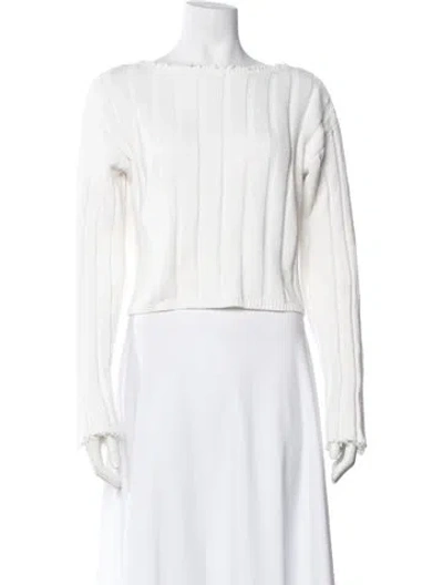 Pre-owned Alexander Wang Crew Neck Sweater In White