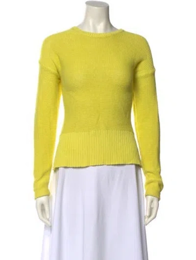 Pre-owned Alexander Wang Crew Neck Sweater In Yellow