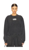 ALEXANDER WANG CREW NECK SWEATSHIRT WITH BLADE LOGO