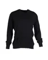 Alexander Wang Crew Neck Sweatshirt With Overlap Back In Black Cotton In Black