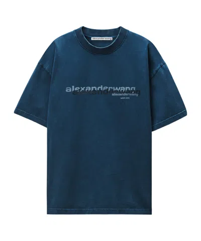 Alexander Wang Crew Neck T-shirt In Blue