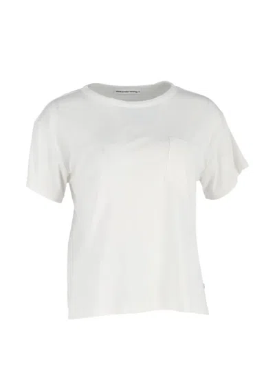 Pre-owned Alexander Wang Crew-neck T-shirt In White