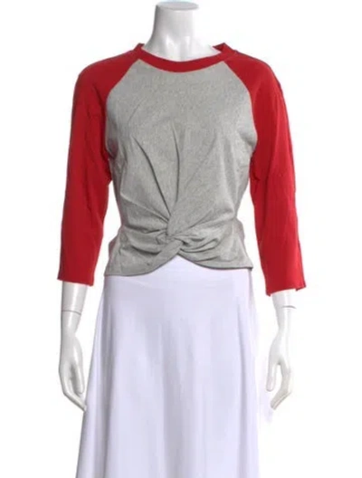Pre-owned Alexander Wang Crew Neck Three-quarter Sleeve T-shirt In Multi