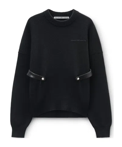 Alexander Wang Crewneck Pullover In Blue