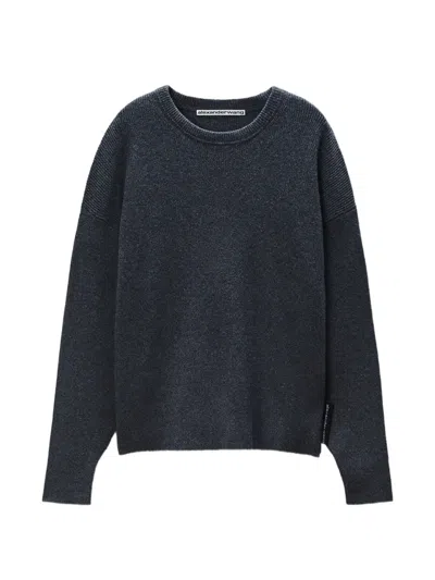 Alexander Wang Crew-neck Sweater In Gray