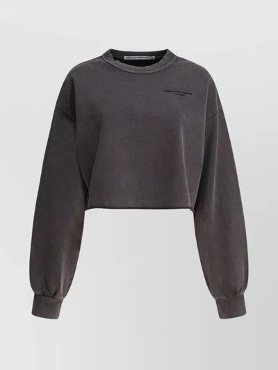 Alexander Wang Crewneck Sweatshirt Cropped Long Sleeves
