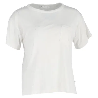 ALEXANDER WANG ALEXANDER WANG CREWNECK T-SHIRT IN WHITE COTTON