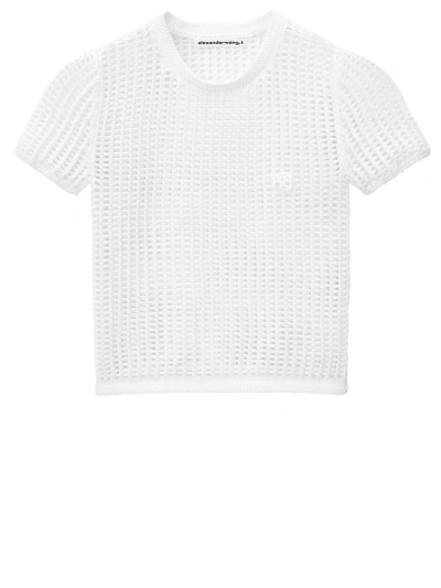 Alexander Wang Crochet T-shirt In White