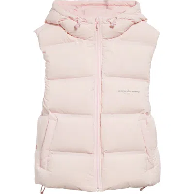 Alexander Wang Logo-jacquard Padded Gilet In Light Pink