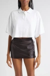 Alexander Wang Collared Shirt With Short Sleeves In White