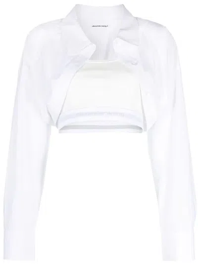 Alexander Wang Crop Shirt Clothing In White