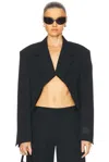 Alexander Wang Cropped Blazer In Black