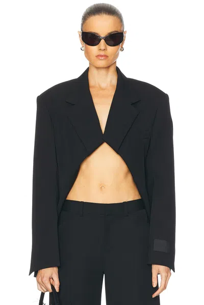 Alexander Wang Cropped Blazer In Black