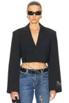 Alexander Wang Cropped Blazer In Black
