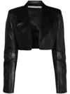 Alexander Wang Cropped Blazer In Black