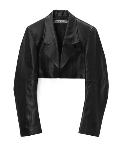 Alexander Wang Cropped Blazer In Black