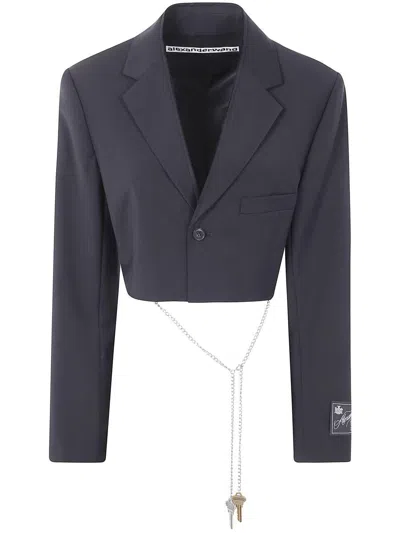 Alexander Wang Cropped Blazer With Chain