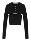 Alexander Wang Two Piece Cropped Set In Black