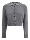 Alexander Wang Women Polo Cardigan Crop In Gray