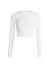 Alexander Wang Cropped Cardigan With Cami Tank Soft White
