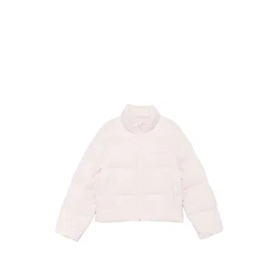 Alexander Wang Cropped Channel Puffer Jacket In Purple