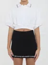 Alexander Wang Women Cropped Cotton Polo Shirt In White