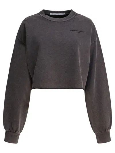 Alexander Wang Cropped Crewneck Sweatshirt