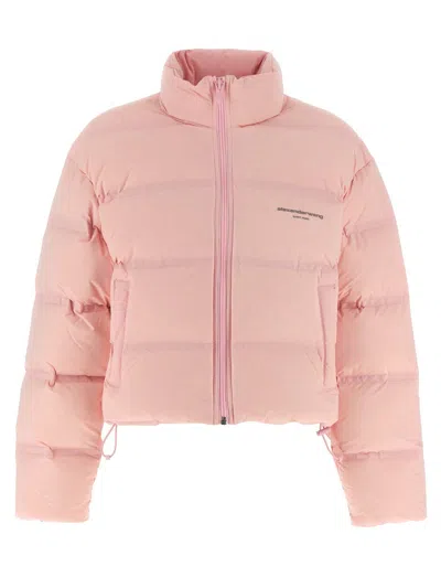 Alexander Wang Cropped Down Jacket In Pink