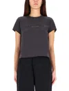 Alexander Wang Embossed Logo T-shirt In Black