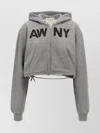 Alexander Wang Cropped Hoodie With Hood And Pockets