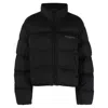 Alexander Wang Short Quilted Down Jacket With Reflective Logo Clothing In Multi