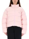 Alexander Wang Short Puffer Jacket In Pink