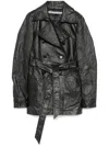 ALEXANDER WANG CROPPED LEATHER TRENCH COAT