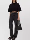 Alexander Wang Deconstructed Polo Shirt Shirts Black In Black
