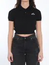 Alexander Wang Perforated Mesh Polo With Collar And Short Sleeves