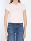 Alexander Wang Cropped Polo-style Cardigan In Pink