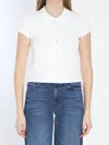 Alexander Wang Cropped Polo-style Cardigan In White