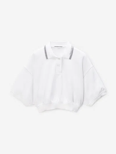 Alexander Wang Cropped Polo In White