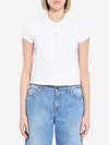 Alexander Wang Cropped Polo-style Cardigan In White