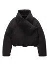 Alexander Wang Cropped Puffer Jacket In Black