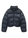 Alexander Wang Long-sleeved Zippered Cotton Jacket In Black