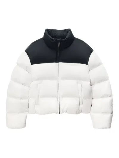 Alexander Wang Cropped Puffer Jacket In White