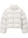 Alexander Wang Cropped Puffer Jacket In White