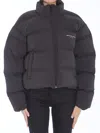 Alexander Wang Logo Printed Down Jacket In Black